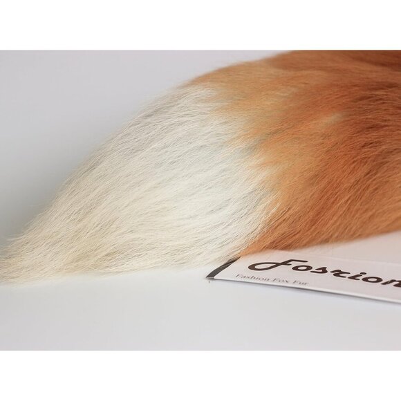 🆕Women Orange Fluffy Real Fox Tail Fur Keychain Pendant Cosplay Stylish Handbag - Picture 4 of 9